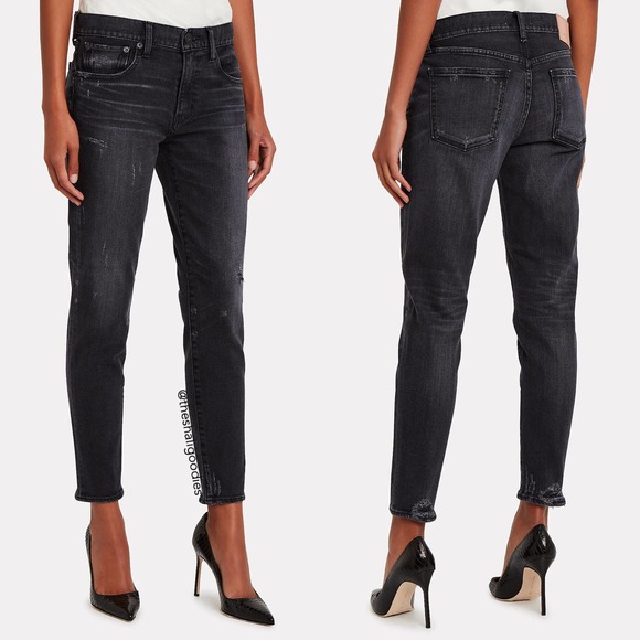 MOUSSY Comfort Velma Skinny Jeans Black Distressed